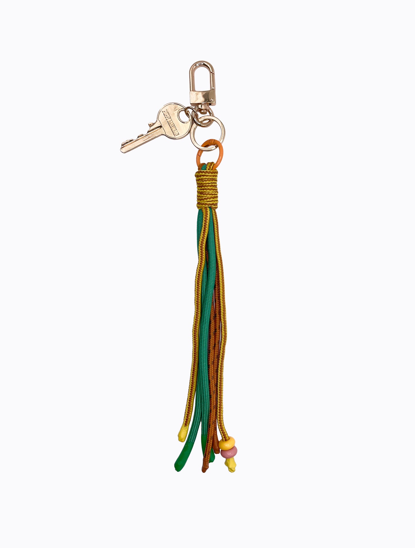 Rope Key Charm - Green / Tan