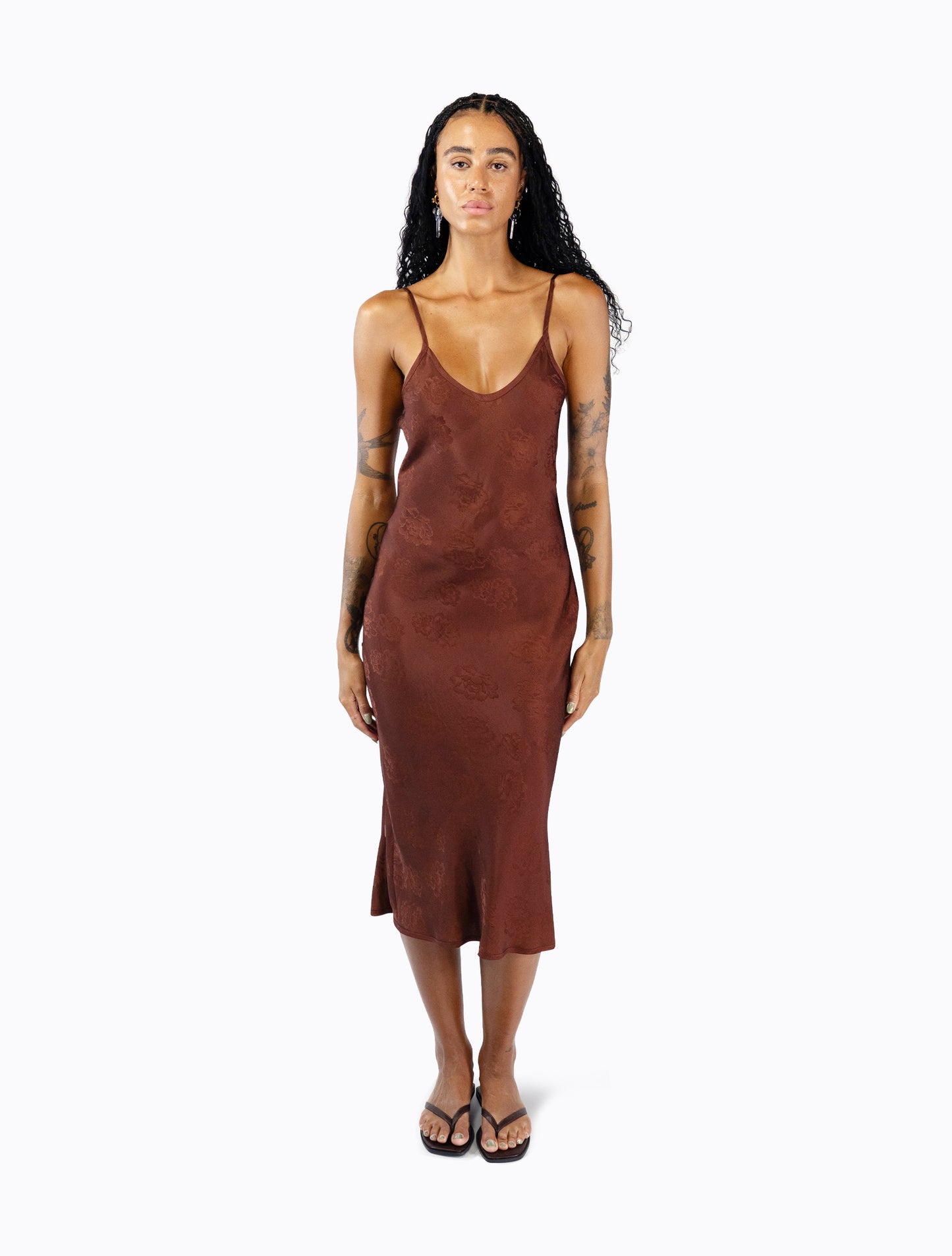 Starling Reversible Slip Dress - Guac / Choc