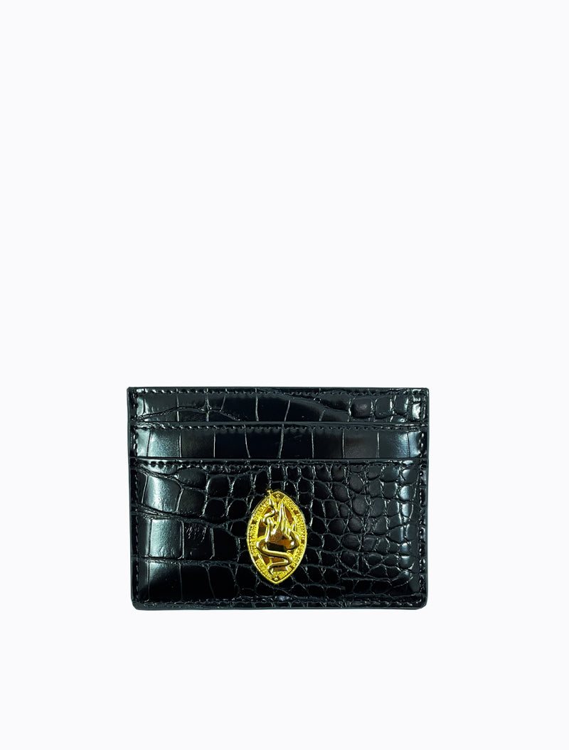 Versace The Medusa Card Holder in Black