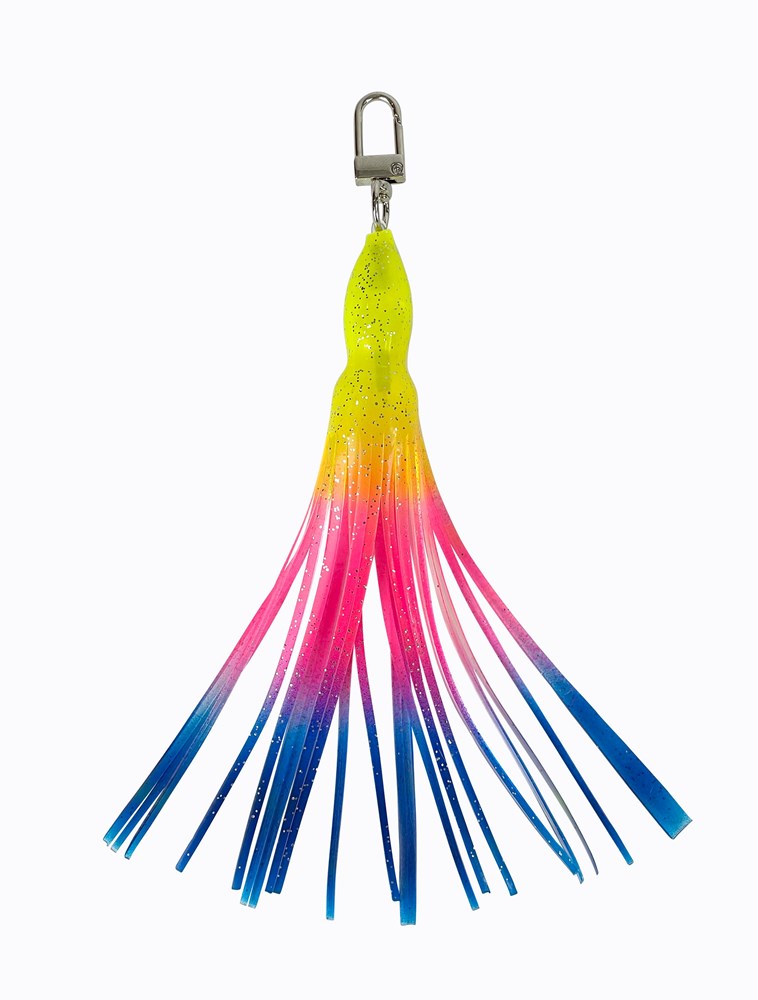 Squid Lure Keychain - Rainbow