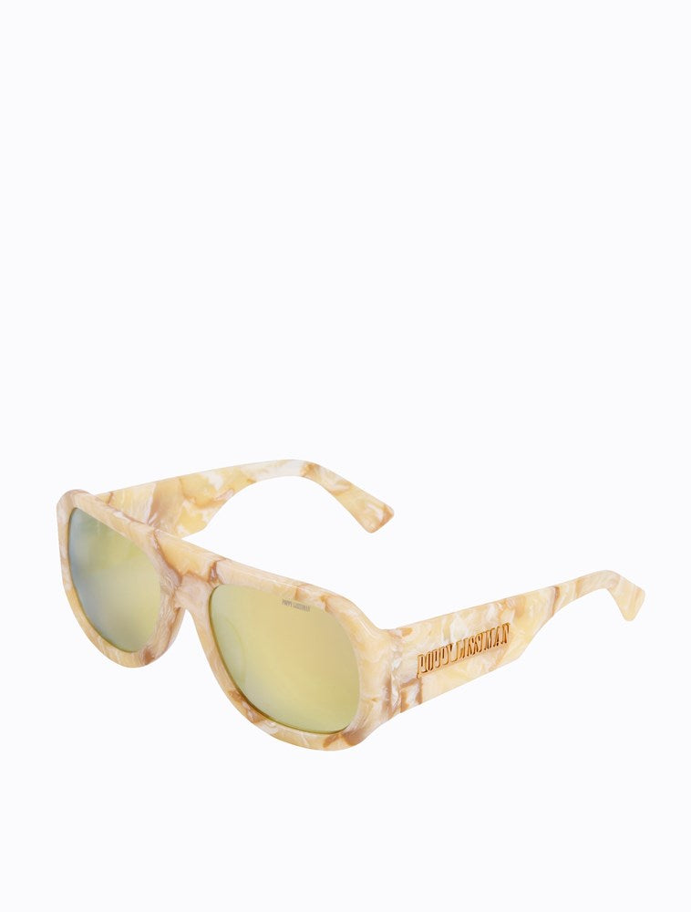 Spruce Aviators - Cream Marble/Gold