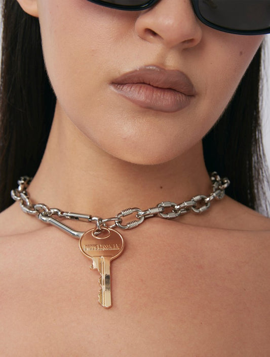 Unlock Necklace - Silver / Gold