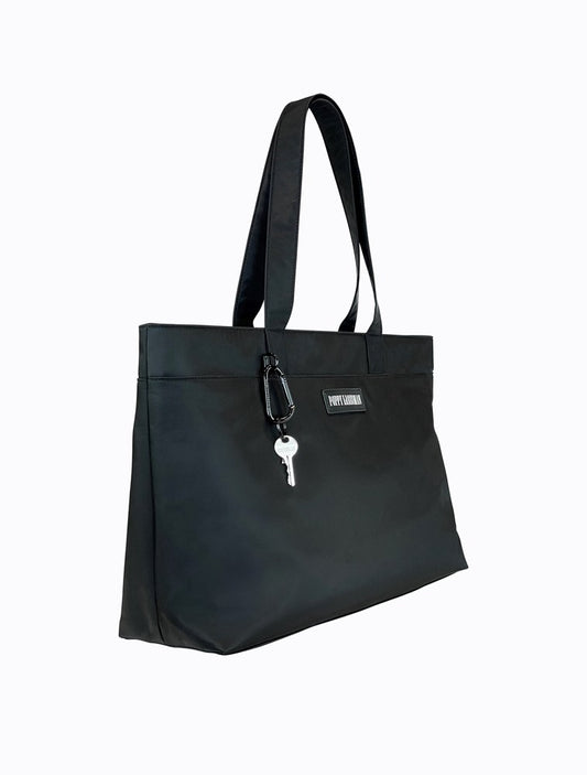 Winnie Laptop Tote - Black / Sky Blue