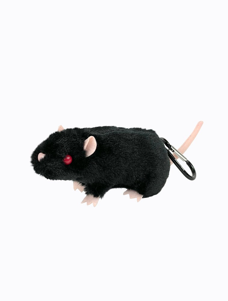 Plush Rat Charm - Black