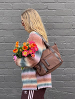Skutty Flap Small Tote - Choc