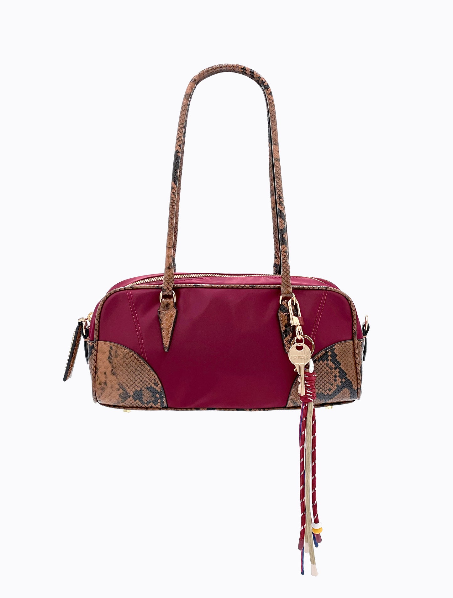 Brisk Barrel Bag - Aubergine / Tan
