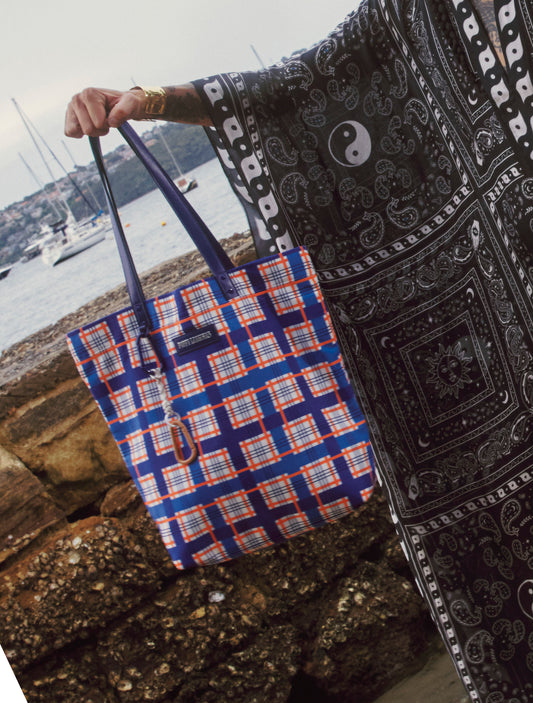 Tarnation Tote - Blue Tartan