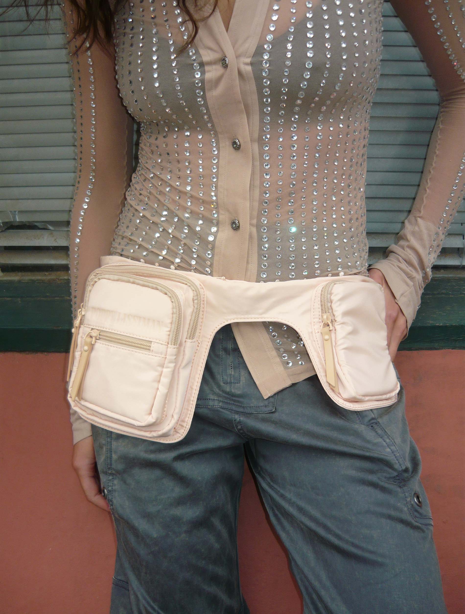 Poppy Faux Leather Fanny Pack Belt Bag Phone Pouch Waist Bag Chest Bag  Shoulder Purse for Men Women 