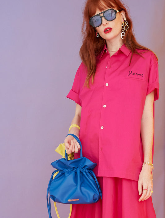 Denny Drawstring Bag - Electric Blue