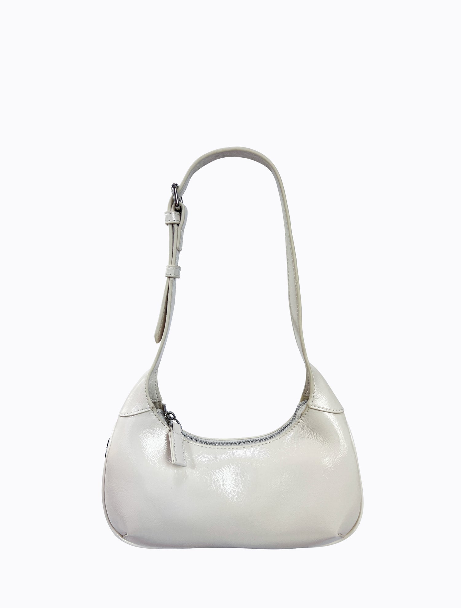 Dior White Leather Pochette Shoulder Bag